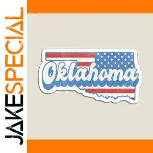 Oklahoma Patriotic Magnet Set in 3 Sizes