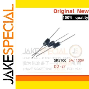 20-Pack SB5100 Schottky Diodes in DO-27 Package