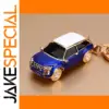 Miniature Blue Car Keychain with Rhinestones