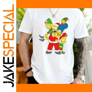 Festive Simpsons Christmas T-shirt for Men