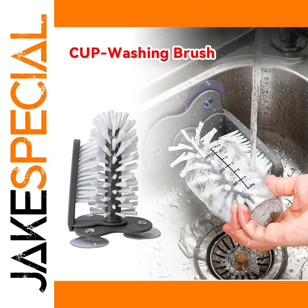 Gray Silicone Bottle and Glass Scrubber 1 Gray Silicone Bottle and Glass Scrubber