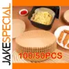 Natural 8-Inch Air Fryer Paper Liners Pack of 50/125