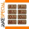 Blood Type Tactical Badge Set with Hook & Loop