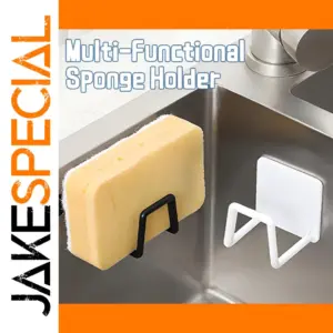 Black Self-Adhesive Kitchen Sink Sponge Holder