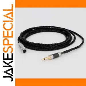 Premium Black Braided Earphone Cable for AKG
