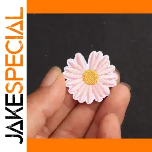 Daisy Patch Set of 5 Iron-On Embroidered Patches