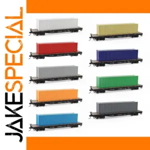Colorful HO Scale Shipping Container Set