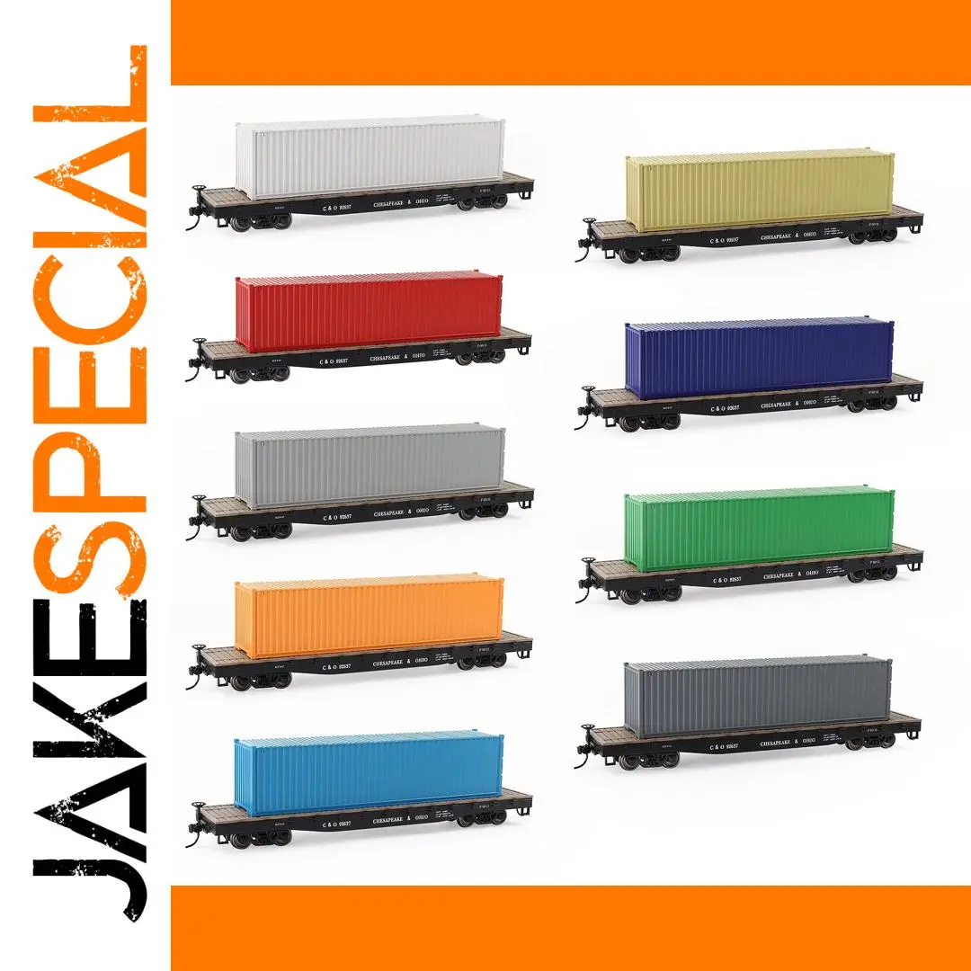 Colorful HO Scale Shipping Container Set 1 Colorful HO Scale Shipping Container Set