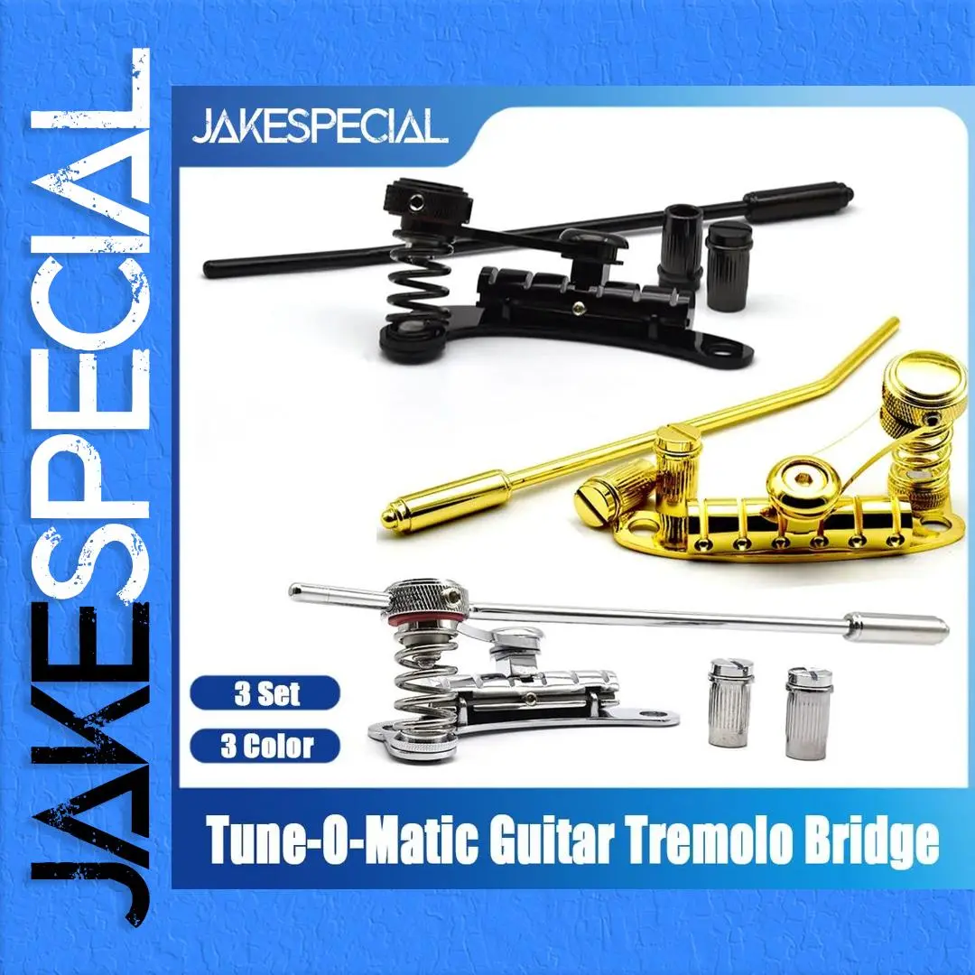 Set of Three Tune-O-Matic Guitar Bridges 1 Set of Three Tune-O-Matic Guitar Bridges