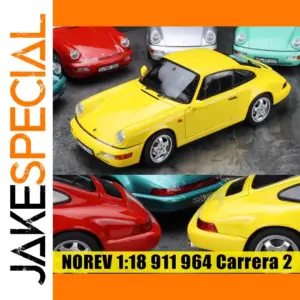 Vibrant Yellow 1:18 Porsche 911 Carrera 2 Cabriolet