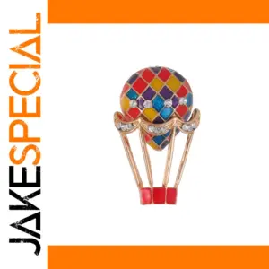 Colorful Hot Air Balloon Enamel Brooch