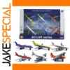 Set of Six Alloy Mini Airplanes for Collectors