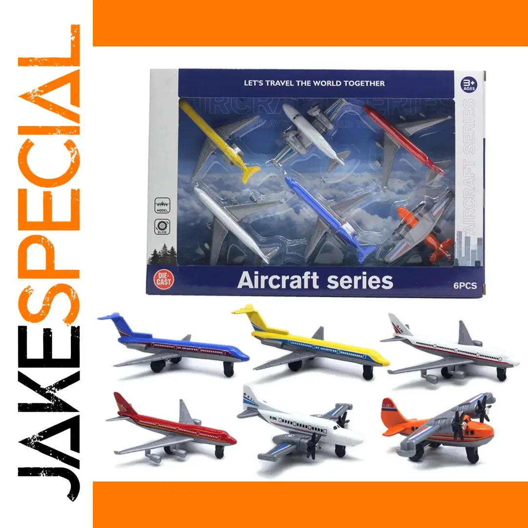 Set of Six Alloy Mini Airplanes for Collectors 1 Set of Six Alloy Mini Airplanes for Collectors