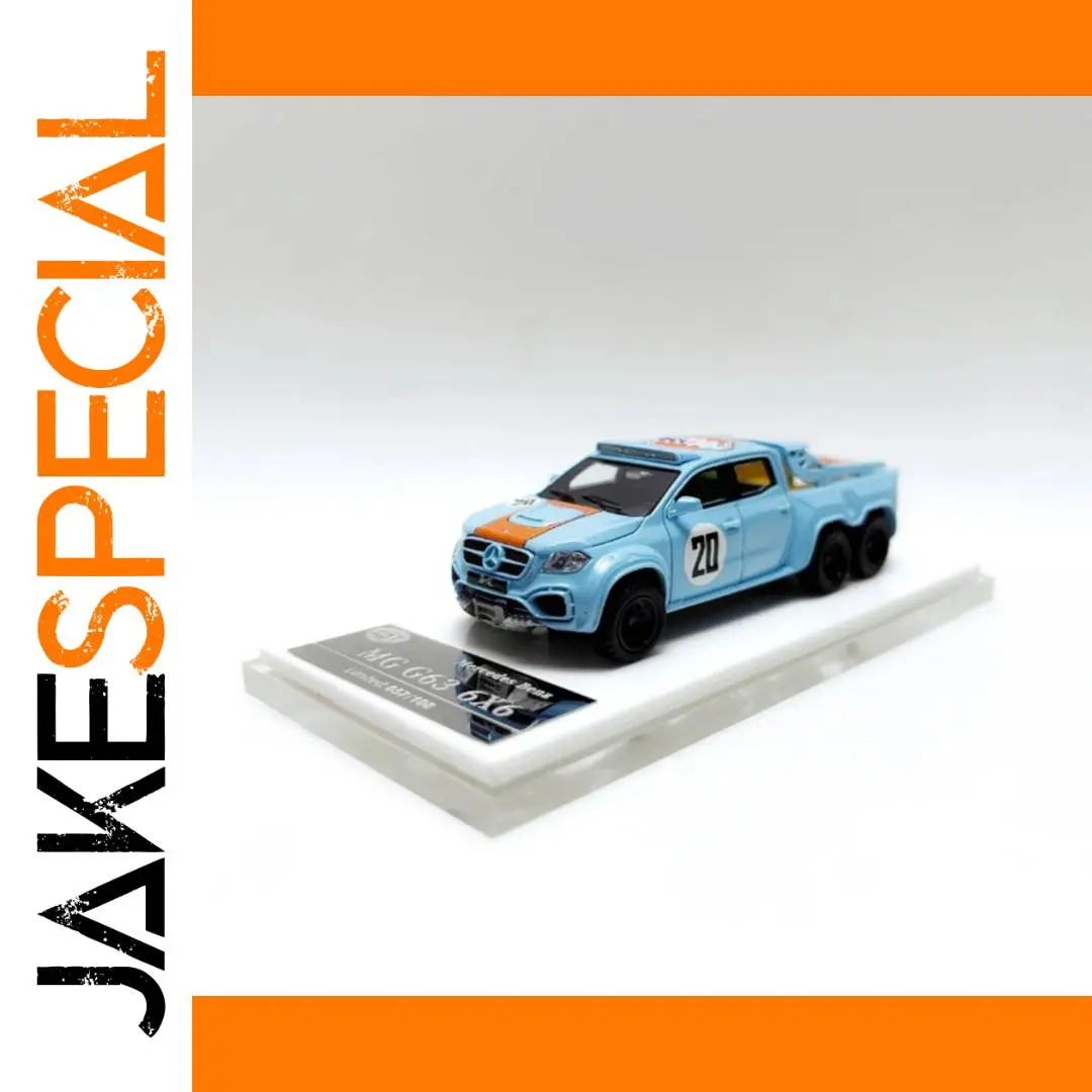 Light Blue G63 6X6 Resin Model - 1:64 Scale 1 Light Blue G63 6X6 Resin Model - 1:64 Scale