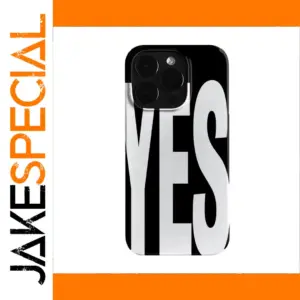 Bold White "YES" iPhone Case for Models 11-17 Pro Max