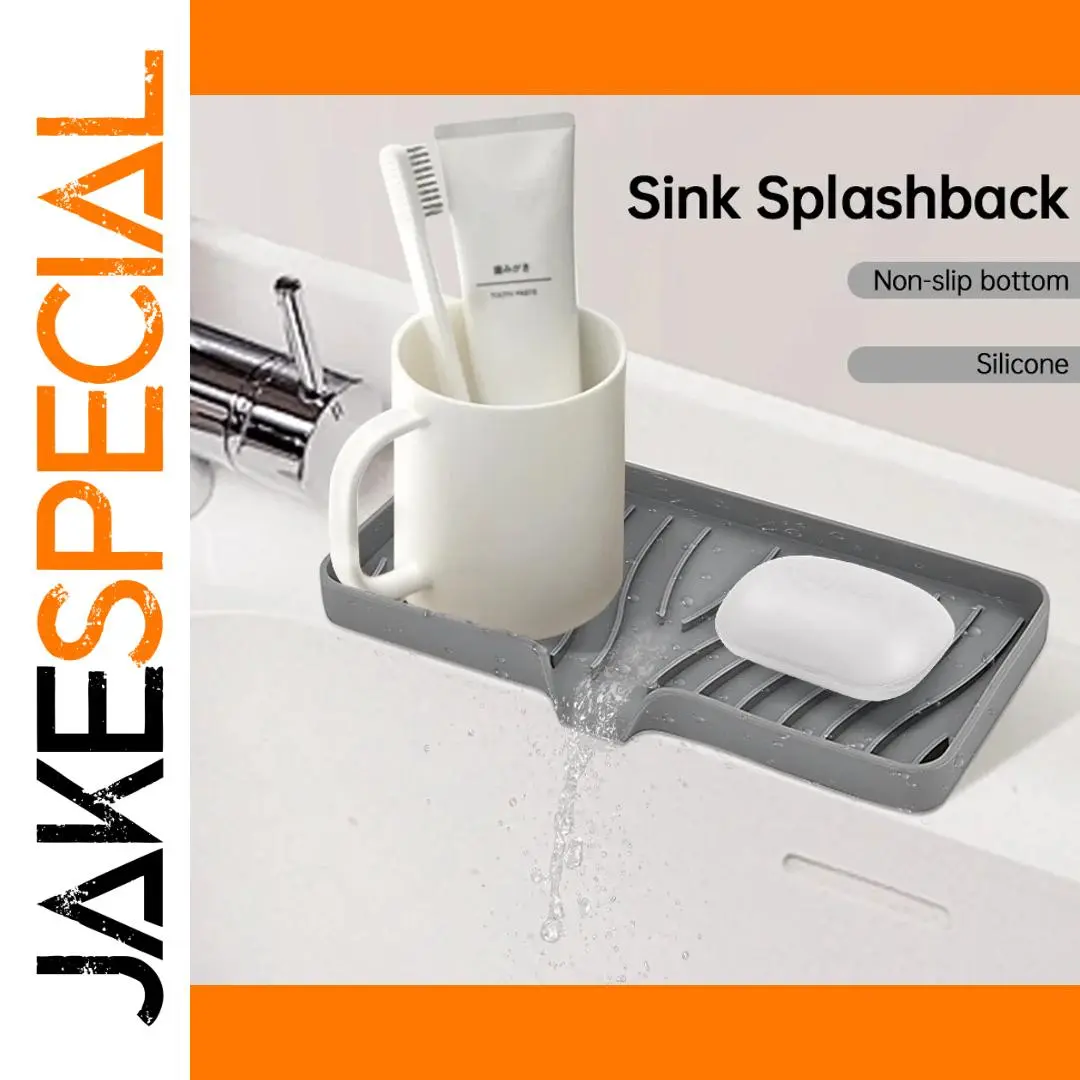 Silicone Sink Organizer with Drainage System 1 Silicone Sink Organizer with Drainage System