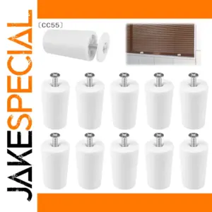 White Plastic Blind Stoppers for Windows (Set of 8)