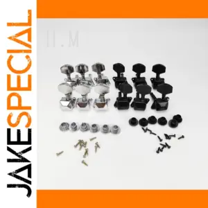 Electric Guitar Tuning Pegs Set in Silver or Black