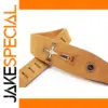 Leather Guitar Strap with Embossed Cross Design