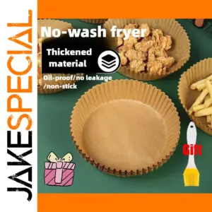 Elegant 8-Inch Air Fryer Paper Liners Set of 50/100