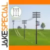 Miniature Electric Utility Poles Set for Dioramas