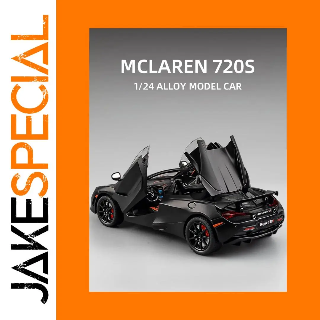 McLaren 720S 1:24 Diecast Model in Black 1 McLaren 720S 1:24 Diecast Model in Black