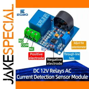 Blue DC 12V Relay Sensor Module with Overcurrent Protection