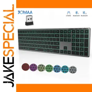 Wireless RGB Backlit Full-Size Bluetooth Keyboard
