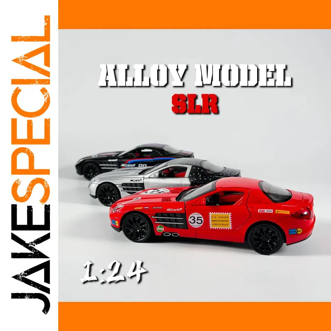 1:24 Scale Alloy Sports Car Model in Red, Silver, or Black 1 1:24 Scale Alloy Sports Car Model in Red, Silver, or Black
