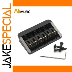 Fixed Guitar Bridge 74x45mm with Brass Saddles