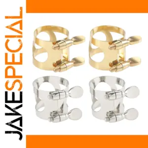 Metal Alto Saxophone Ligatures Set in Gold & Silver