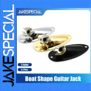 Boat-Shaped 1/4" Guitar Output Jack in Gold