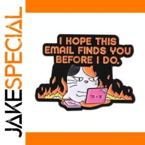 Colorful Cartoon Cat Enamel Badge