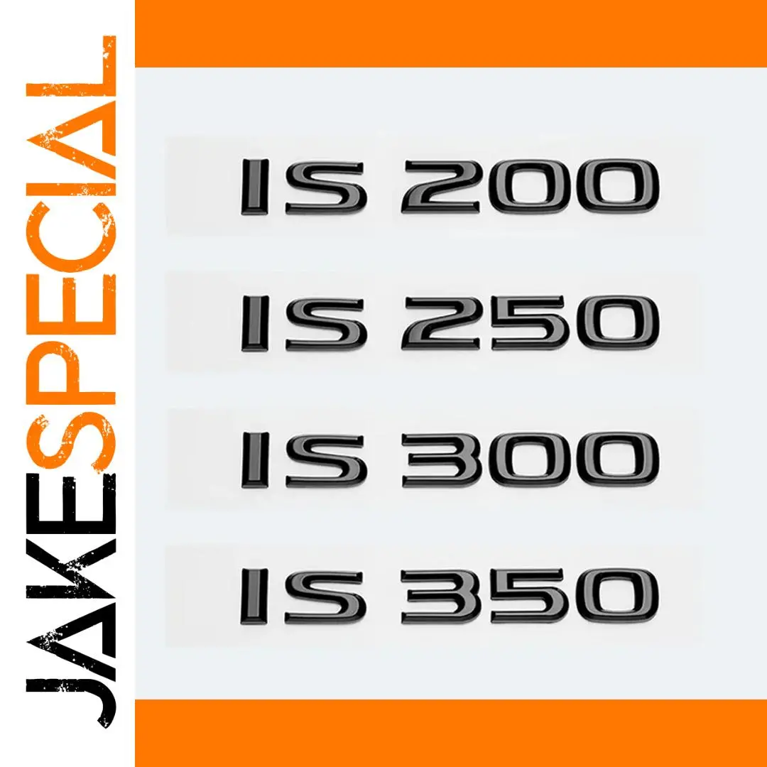 Glossy Black Lexus Emblems for Models IS200-IS500 1 Glossy Black Lexus Emblems for Models IS200-IS500