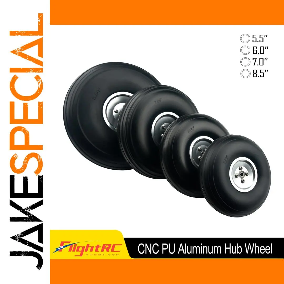 RC PU Wheels 5.5-8.5 Inches for Model Aircraft 1 RC PU Wheels 5.5-8.5 Inches for Model Aircraft