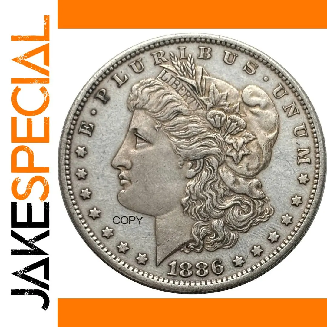Vintage 1886 Morgan Silver Coin Replica 1 Vintage 1886 Morgan Silver Coin Replica