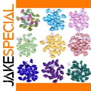 Axe-Shaped Sew-On Rhinestones in Vibrant Colors