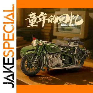 Vintage Military Motorcycle with Sidecar Model