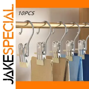 Stainless Steel Closet Organizer Clips Set