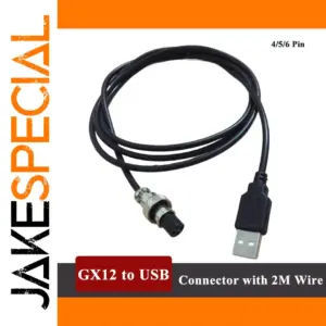 GX12 to USB Waterproof Connection Cable, 2m