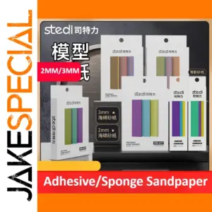 Color-Coded Adhesive Sponge Sandpaper Set for Model Making