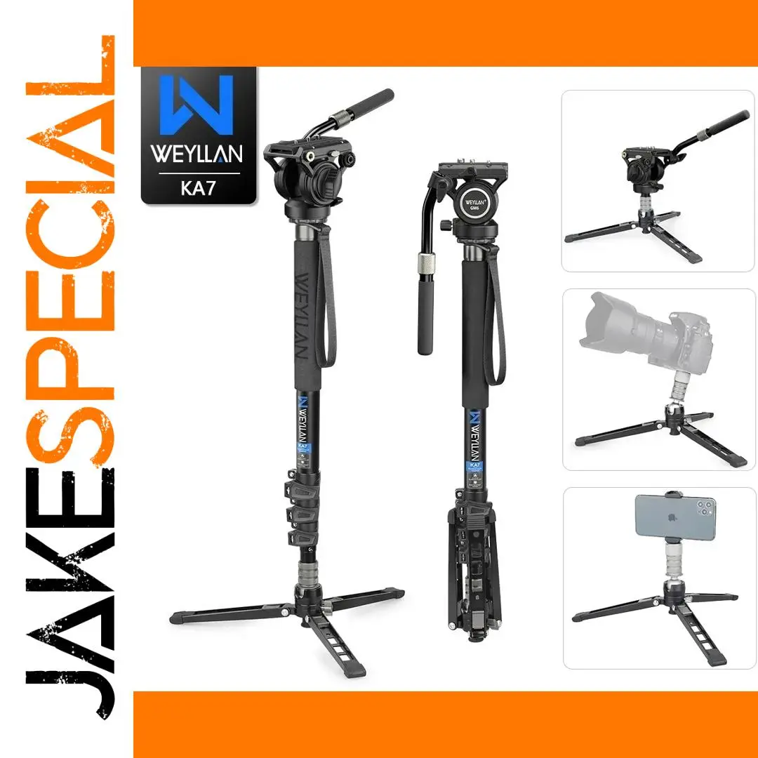 Professional DSLR Monopod with Fluid Head 1 Professional DSLR Monopod with Fluid Head
