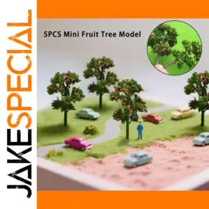 Set of Five Miniature Apple Trees for Dioramas