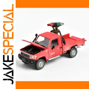 Vivid Red 1:64 Diecast Pickup Truck Model