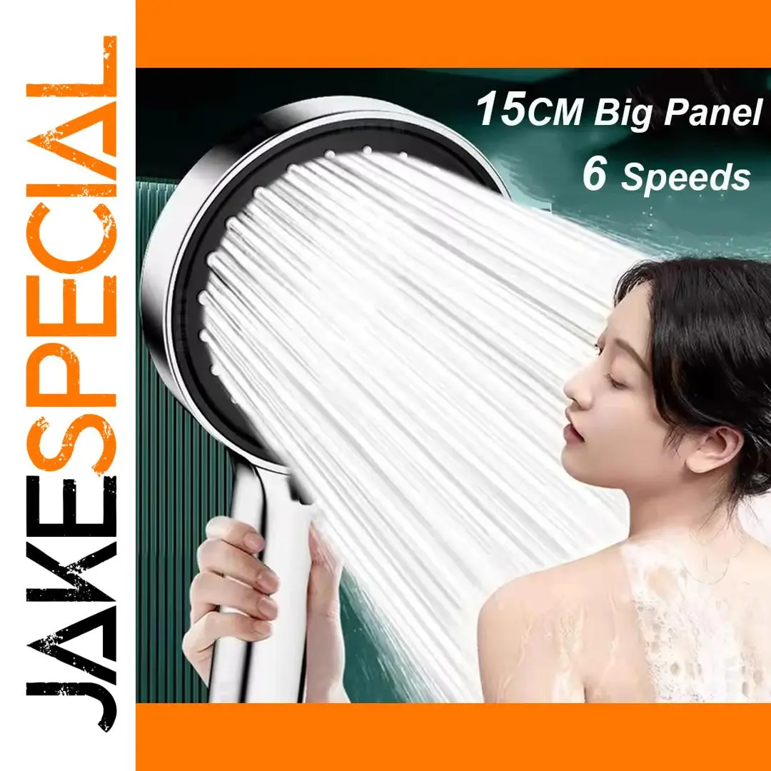15CM Large Modern Panel Shower Head with 6 Modes 1 15CM Large Modern Panel Shower Head with 6 Modes