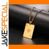 Stainless Steel Ace of Spades Pendant Necklace