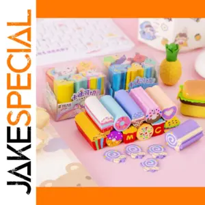 Kawaii Animal Food Eraser Set 6-Pack