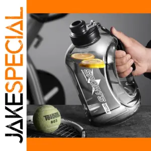 Black 1.8L Sports Water Bottle