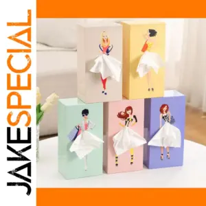Girl Face Tissue Box Holder in Vibrant Colors