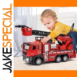 1/32 Red Fire Engine Toy with Lights and Sound